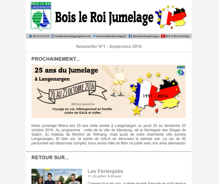 Notre première newsletter !