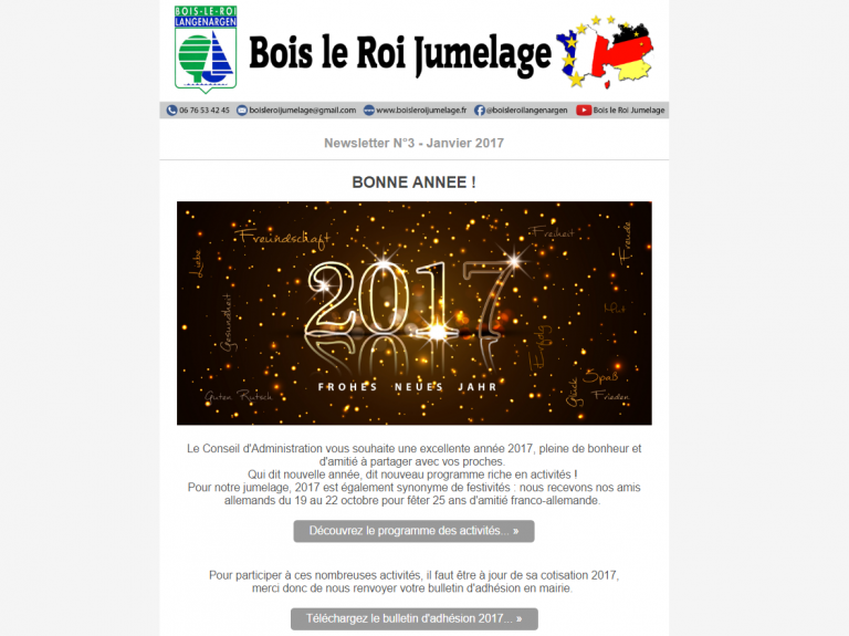 Newsletter de janvier !