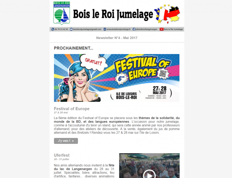 Newsletter du mois de mai !
